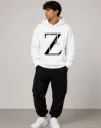 Men's Premium White Graphic Hoodie.